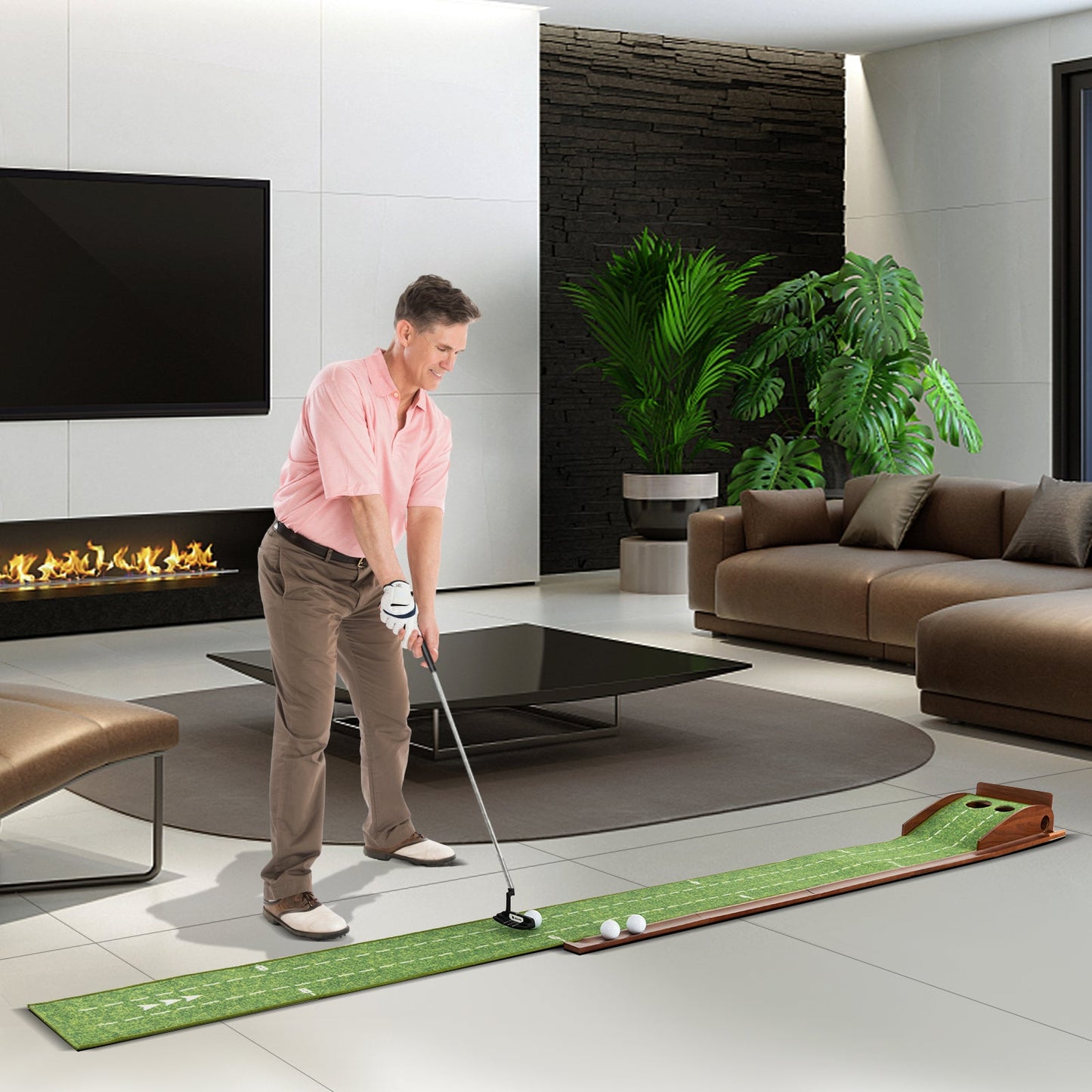 Golf Putting Mat / Practice Training Aid
