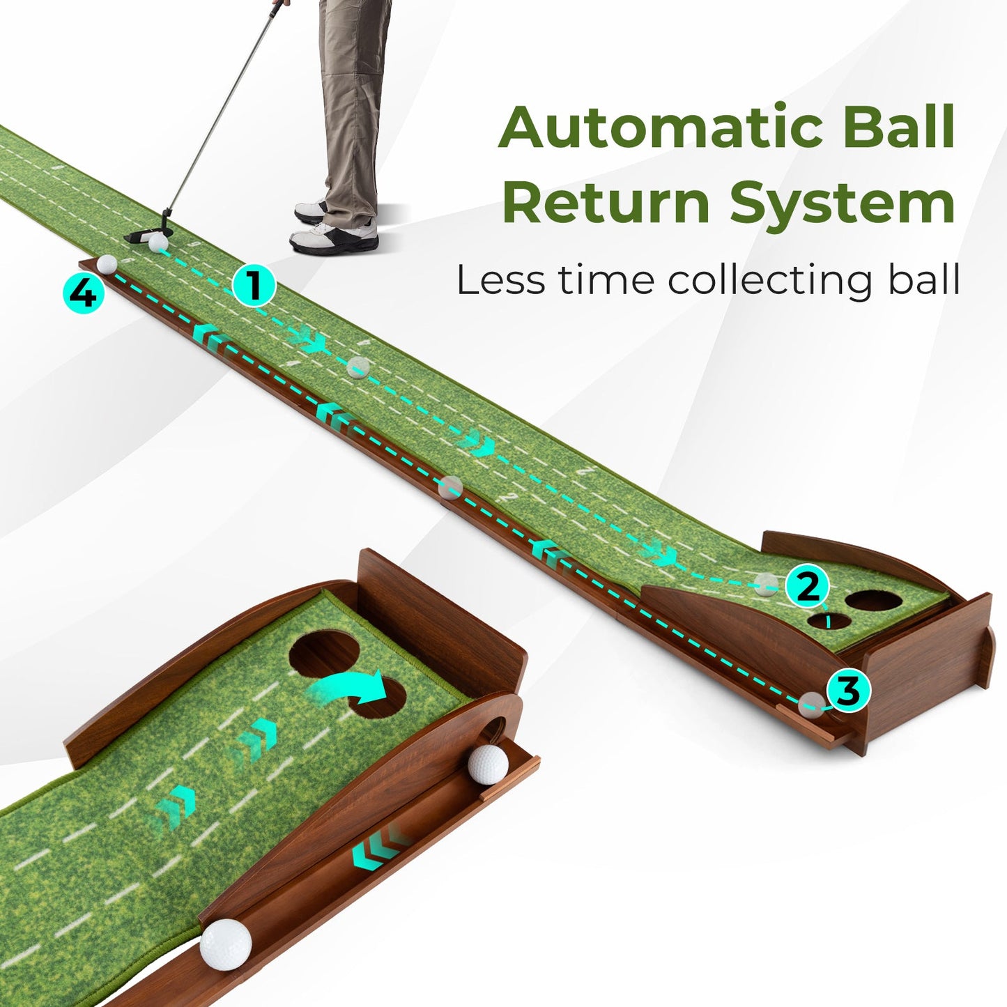 Golf Putting Mat / Practice Training Aid