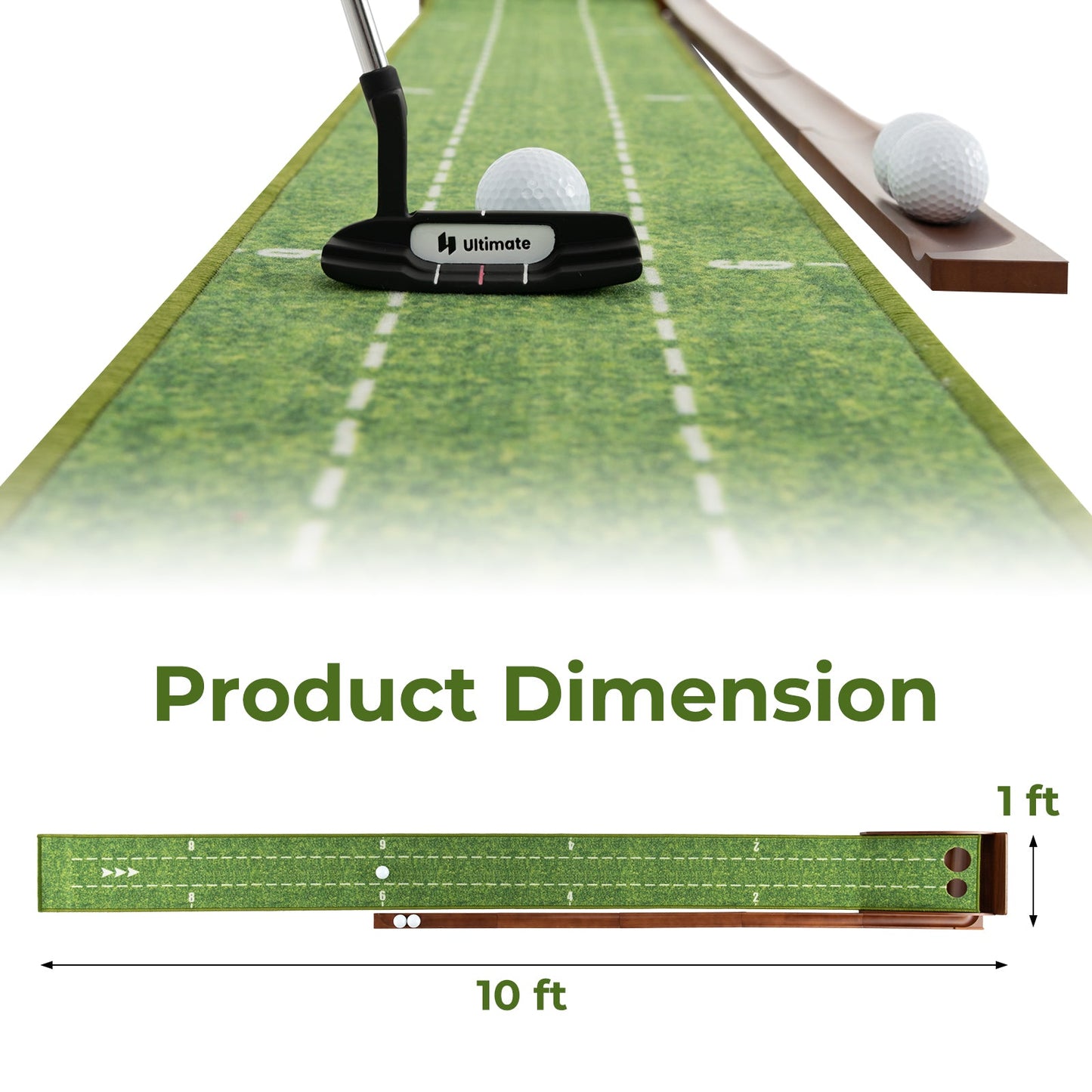 Golf Putting Mat / Practice Training Aid